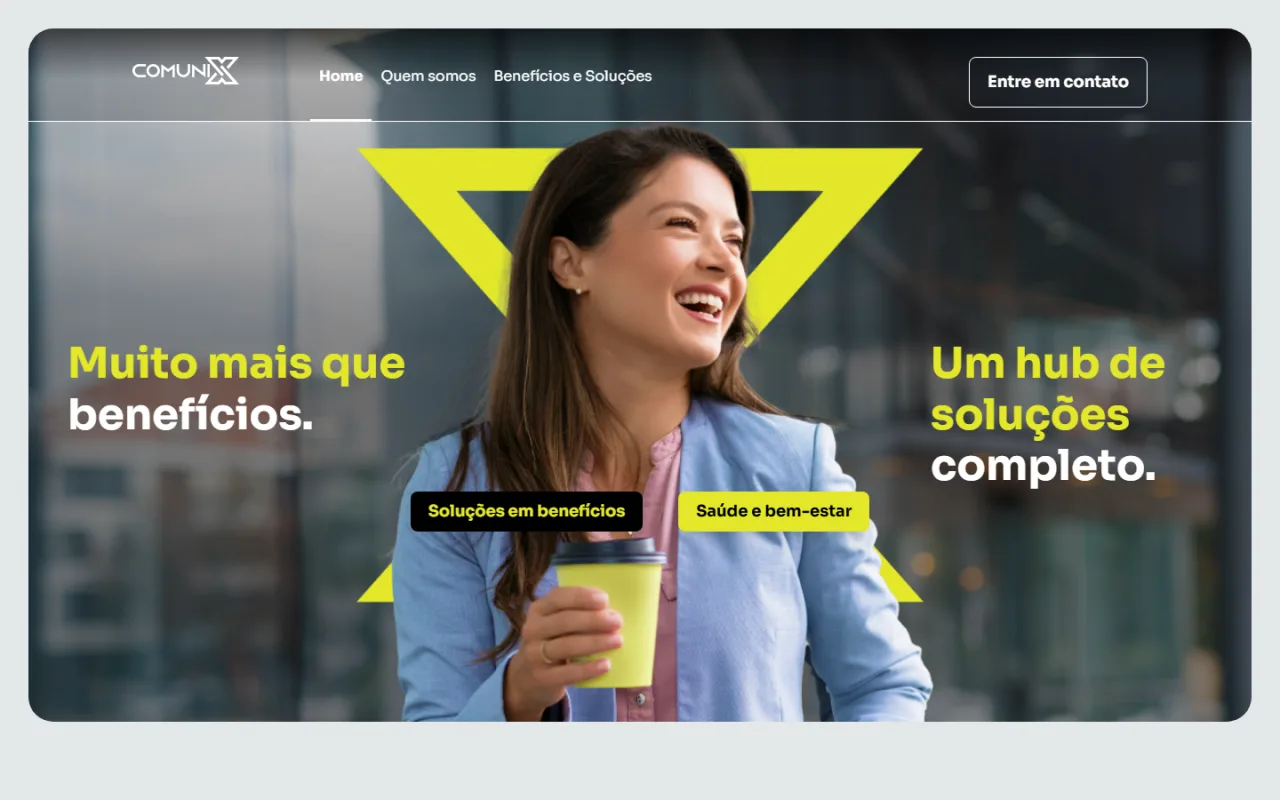 Prévia do site Comunix