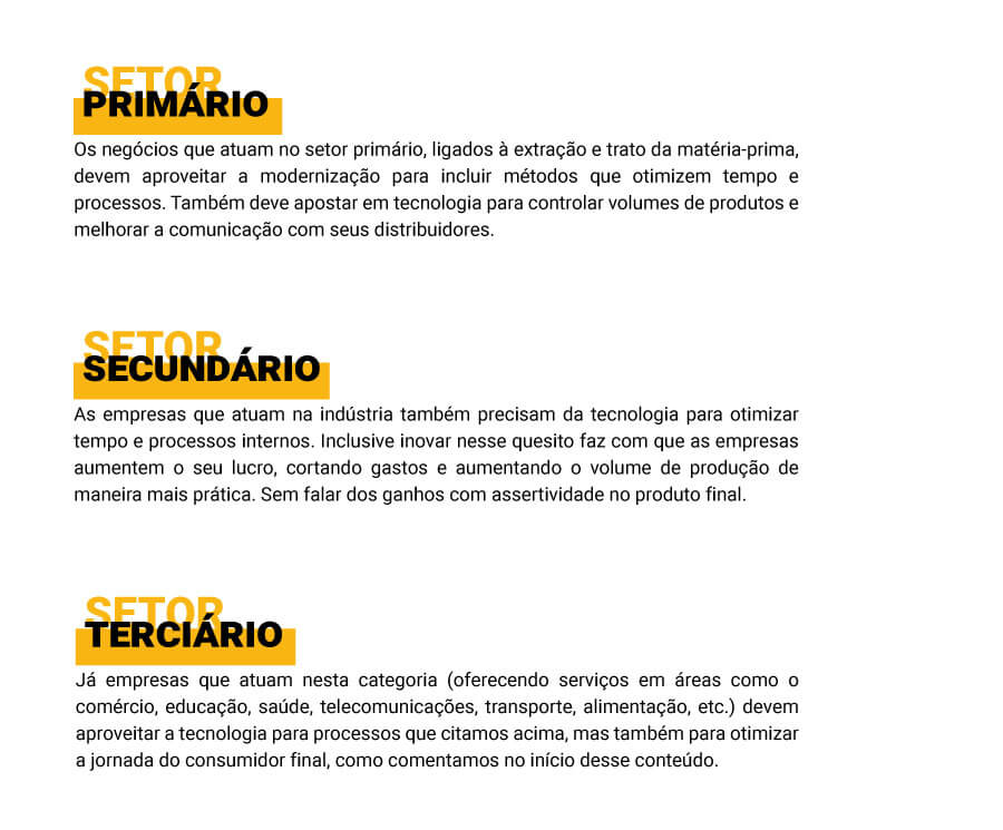 setores
