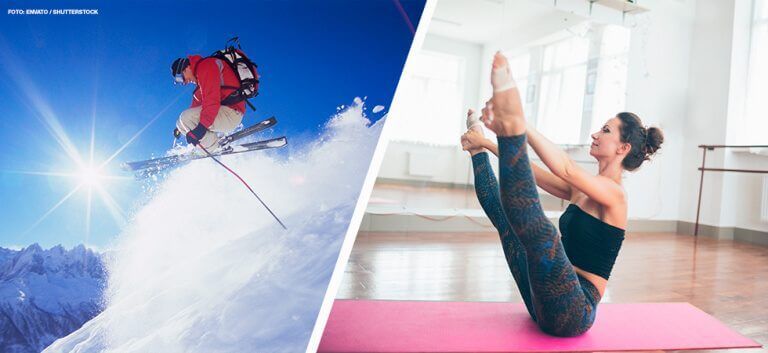 Pilates na preparação para esquiar