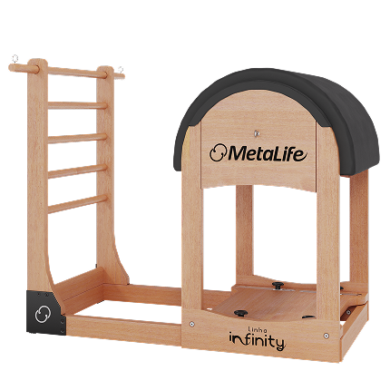Ladder Barrel Infinity MetaLife com arco em madeira para exercícios de extensão.