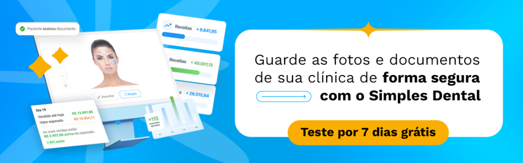 Fotos antes e depois: guarde as fotos e documentos de sua clínica de forma segura com o Simples Dental