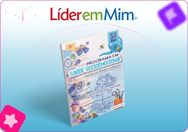 Material didático Líder em Mim e logos do PROFS e Plurall