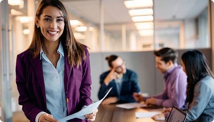 Liderança em reunião de mapeamento
